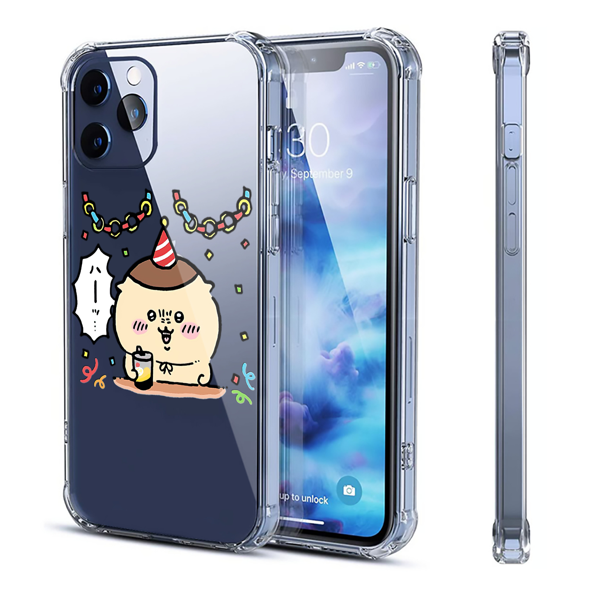（画像用） ちいかわ くりまんじゅう Chii-kawa kuri manjū 【iPhone 12シリーズ対応】透明スマホケース（クリアソフトケース）